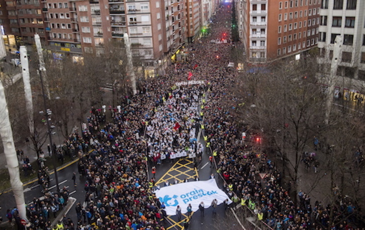 76.000 pertsona zenbatu zituen GARAk Bilboko manifestazioan. (Luis JAUREGIALTZO/FOKU)