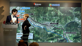 Rementeria y Tapia durante la presentación del proyecto.