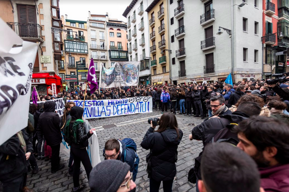 Au total, 5 000 personnes ont participé à la mobilisation en faveur du Gaztetxe Maravillas samedi 19 janvier. ©Foku 
