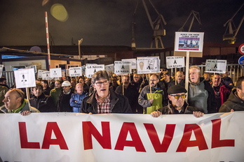 Los trabajadores de La Naval, en una movilización anterior. (Marisol RAMIREZ/FOKU)