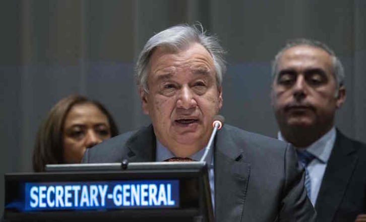 Antonio Guterres, secretario general de la ONU. (Don EMMERT/AFP)