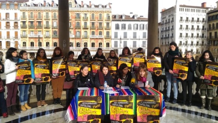 Convocatoria de la huelga feminista del próximo 8 de marzo en Nafarroa.