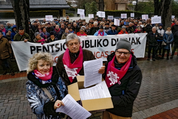 Movilización de pensionistas en Gasteiz. (Endika PORTILLO / FOKU)