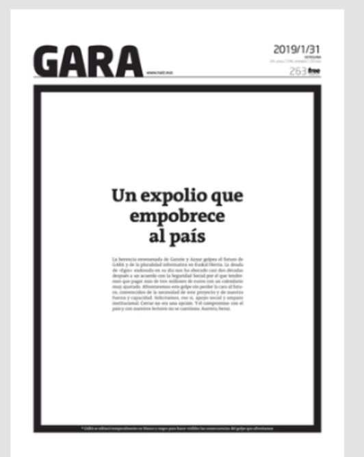 GARAko gaurko portada.