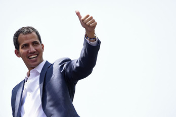 El presidente de la Asamblea Nacional de Venezuela, el opositor Juan Guaidó, autoproclamado presidente. (Juan BARRETO/AFP)