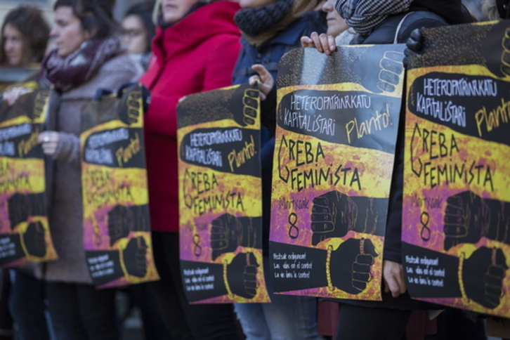 Greba feministarako deia Gasteizen, pasa den urtarrilean. (FOKU)