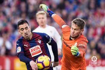 Charles, autor del segundo gol del Eibar. (@SDEibar)