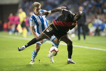 Kevin Rodrigues, en un partido de esta temporada contra el Rayo Vallecano. (Juan Carlos RUIZ / FOKU) 