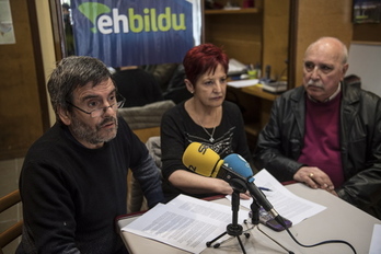 Comparecencia de EH Bildu de Lizarra. (Jagoba MANTEROLA / FOKU)