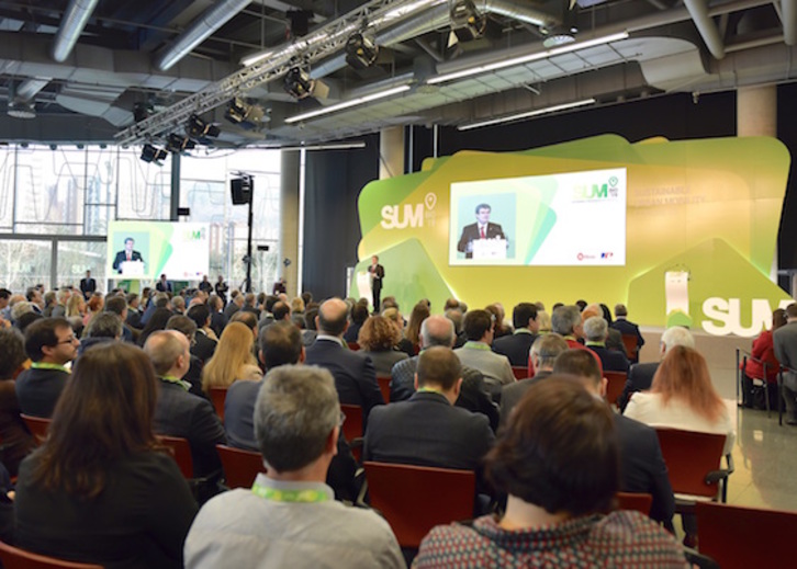 Aburto durante la inauguración del congreso. (Bilboko Udala)