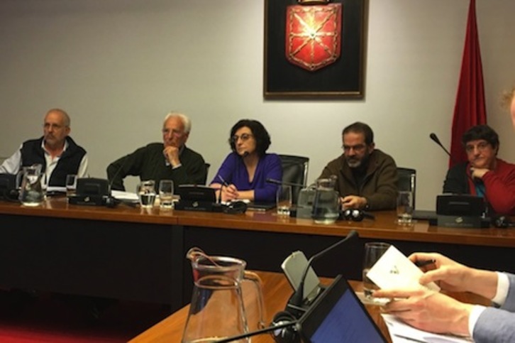 Comparecencia de la Plataforma de Defensa del Patrimonio Navarro en el Parlamento de Nafarroa. (EH BILDU)