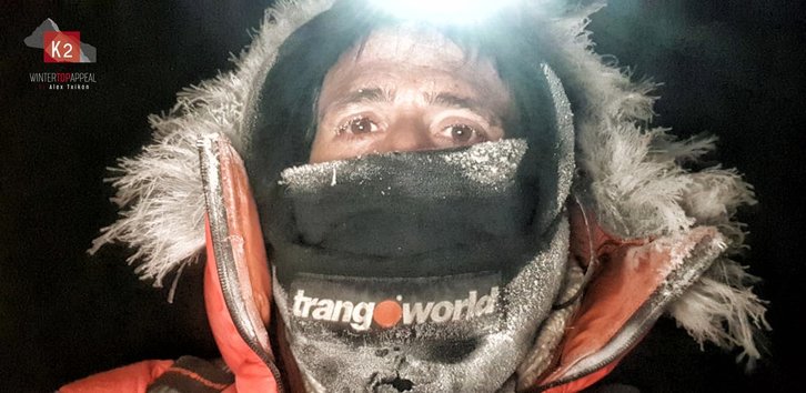 Alex Txikon intenta convertirse en el primero de la historia en alcanzar en invierno la cima del K2. (@AlexTxikon)