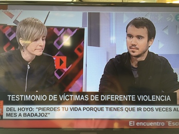 María Jauregi y Peru del Hoyo, en ETB2.