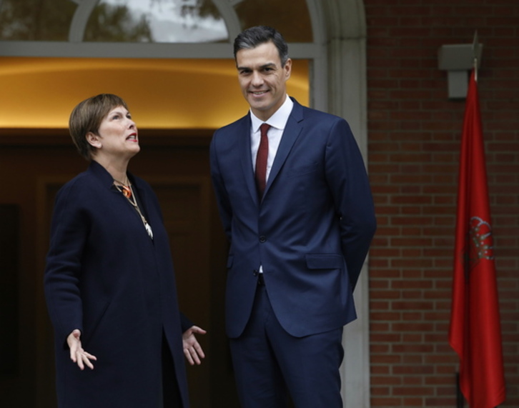Barkos y Sánchez, en su reunión de noviembre. (J. DANAE/FOKU)