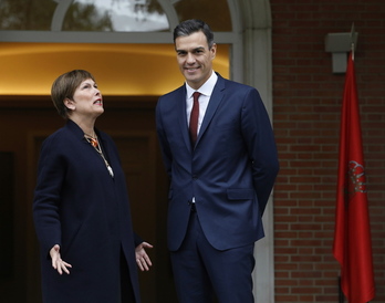 Barkos y Sánchez, en su reunión de noviembre. (J. DANAE/FOKU)