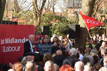 Jeremy Corbyn, en un acto celebrado el pasado sábado. (Oli SCARFF / AFP)