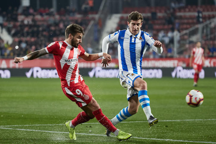 El canterano Aihen Muñoz ha vuelto a jugar con el primer equipo por la sanción de Theo. (LA OTRA FOTO)