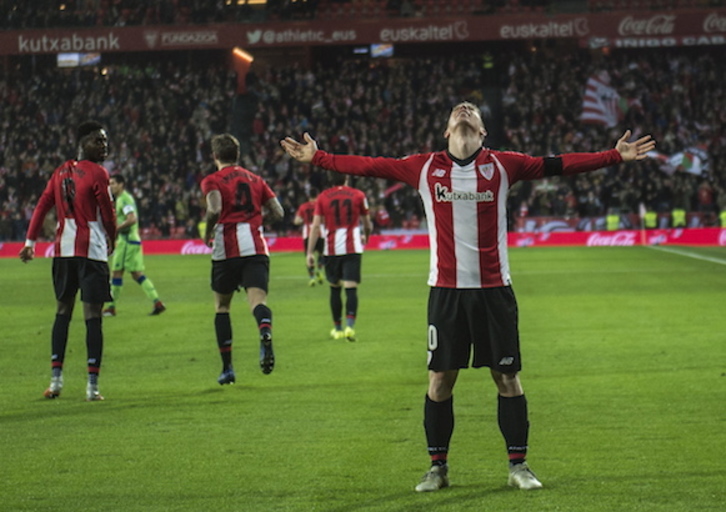 Muniain celebra el gol marcado ante el Betis. (Marisol RAMIREZ / FOKU)