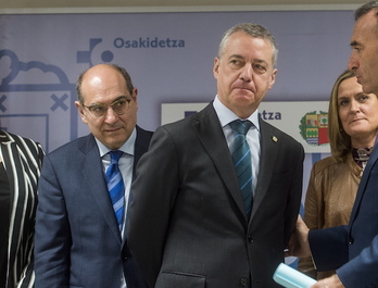 Jon Darpón e Iñigo Urkullu, en una reciente aparición pública. (Luis JAUREGIALTZO / FOKU)