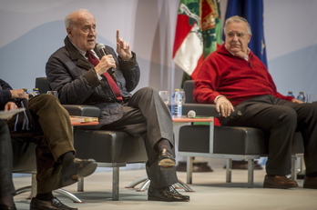 Xabier Arzalluz, durante una aparición pública en 2017. (Jaizki FONTANEDA / FOKU)
