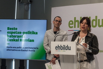 Comparecencia de Larraitz Ugarte y Julen Arzuaga. (Aritz LOIOLA / FOKU)