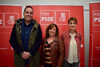 Alzórriz, Cepas y Chivite, en el acto en Tutera.