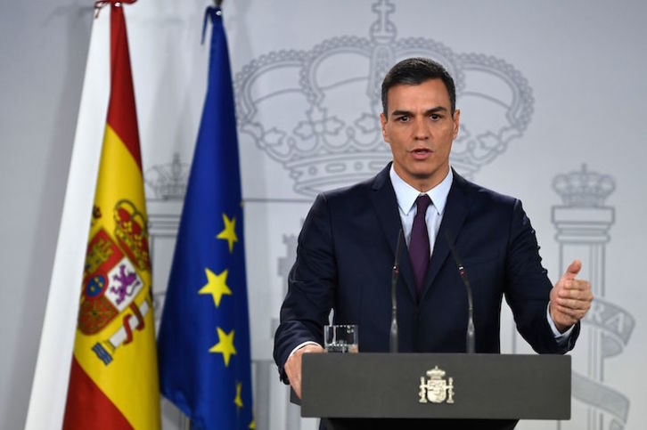 Pedro Sanchez, Gobernu espainoleko presidentea. (Pierre-Philippe MARCOU/AFP)