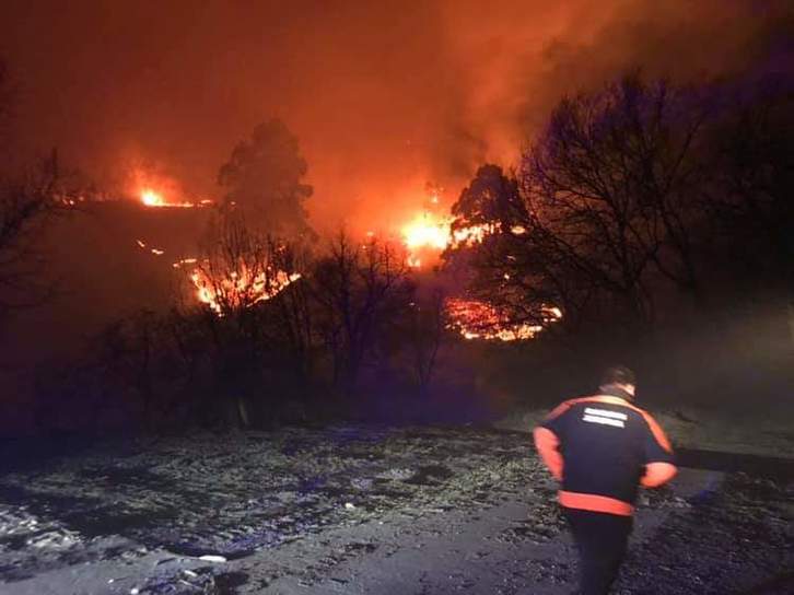 El fuego quemó 110 hectáreas. (@Muskiz)