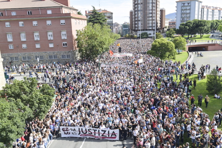 Manifestación por los jóvenes de Altsasu, en junio de 2018 en Iruñea. (Idoia ZABALETA/FOKU)