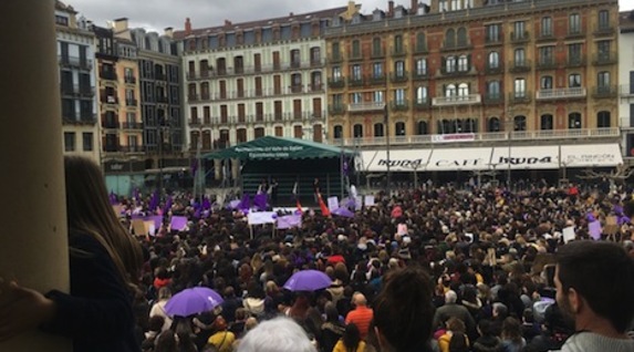 Vista de la concentración desde el kiosco.
