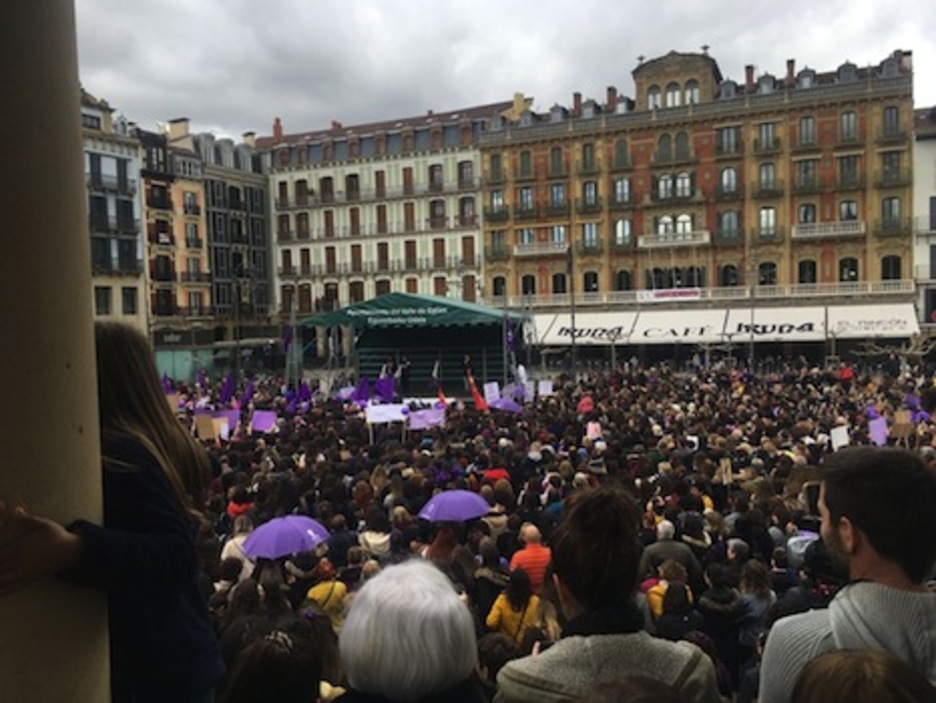 Vista de la concentración desde el kiosco.