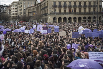 Movilización en Iruñea. (Jagoba MANTEROLA/FOKU)