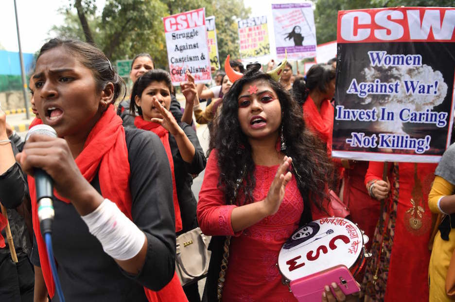 Manifestación en Nueva Delhi, India. (PRAKASH SINGH / AFP)