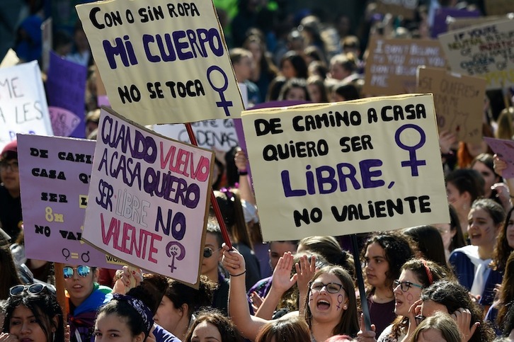 imagen de la manifestación en Barcelona (Lluis GENE /AFP)