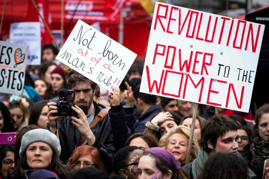 Manifestantes en Bruselas. (LAURIE DIEFFEMBACQ / AFP)