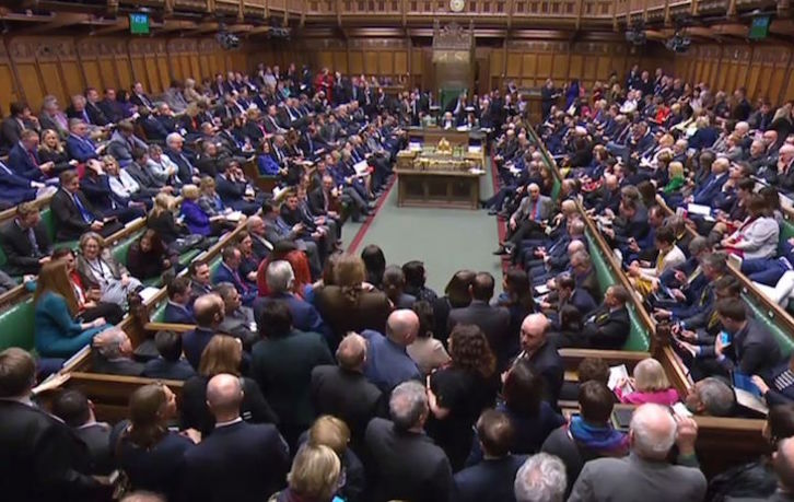 El Parlamento británico, durante la sesión de este miércoles. (AFP) 