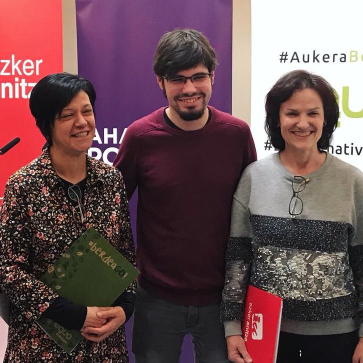 Podemos Euskadi, Ezker Anitza-IU y Equo Berdeak han alcanzado un acuerdo para concurrir unidos, por primera vez y bajo la denominación de Elkarrekin Podemos, a las elecciones municipales y forales. (@Podemos_euskadi)