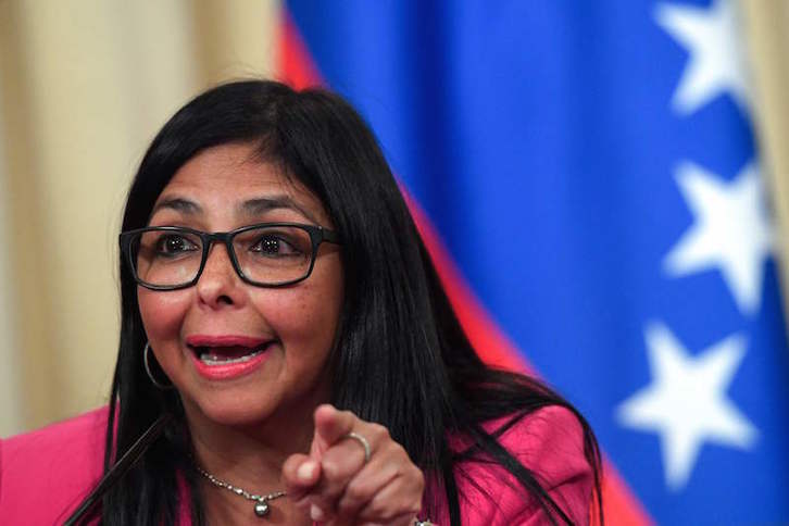 La vicepresidenta de Venezuela, Delcy Rodríguez. (Kirill KUDRYAVTSEV/AFP)