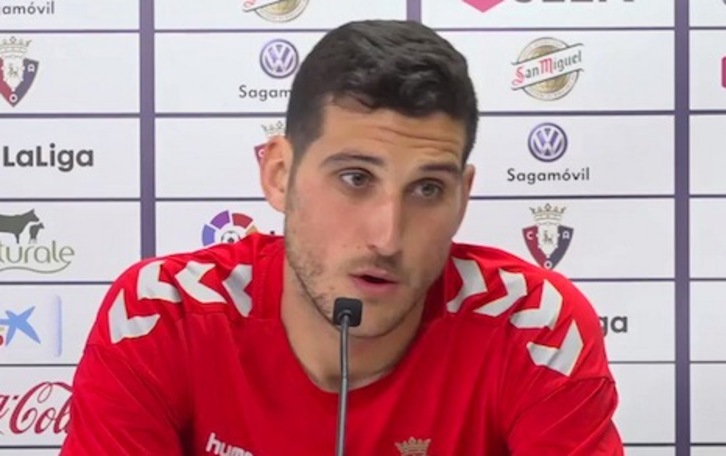 Sergio Herrera dice que «volver a jugar en El Sadar, con la afición, fue especial». (OSASUNA)