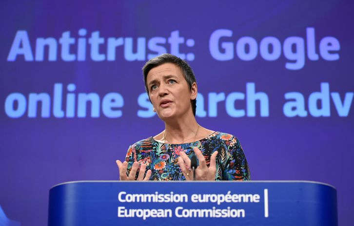 La comisaria europea de Competencia, Margrethe Vestager. (JOHN THYS / AFP)