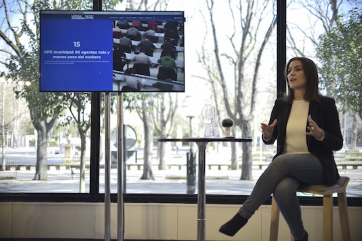 Comerón propone «más» agentes y «menos peso» del euskara. (PP VITORIA)