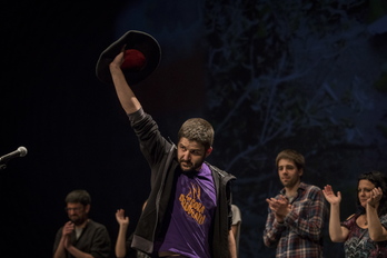 Iñaki Viñaspre Arabako bertsolari txapelduna (Endika  PORTILLO / FOKU)