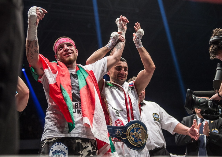 Kerman Lejarraga tras perder el cinturón con Avanesyan. (Marisol RAMIREZ / FOKU)