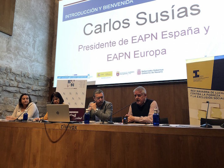 Susías, durante su intervención en Iruñea. (@EAPNEurope)