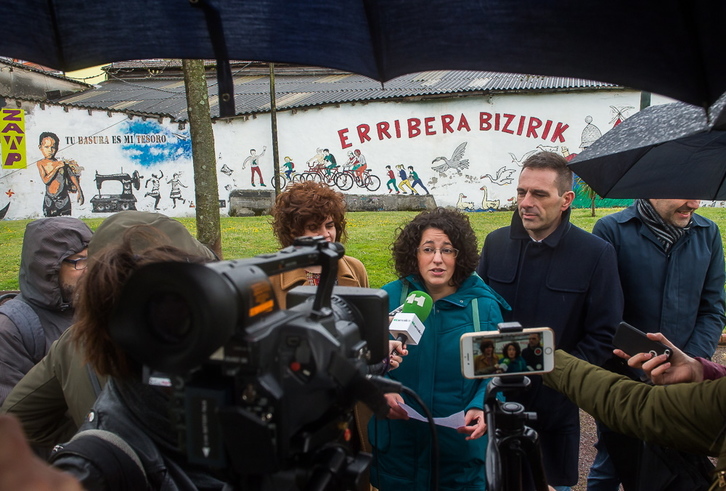 La candidata de Podemos a la alcaldía de Bilbo, Ana Viñals. (Luis JAUREGIALTZO / FOKU)