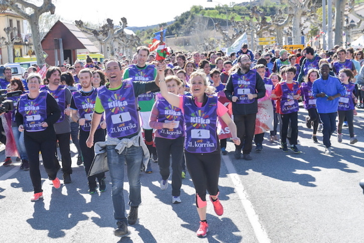 Korrikaren lehen metroak, Garesen. (Idoia ZABALETA/FOKU)