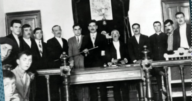 Corporación municipal de Muskiz en 1931.