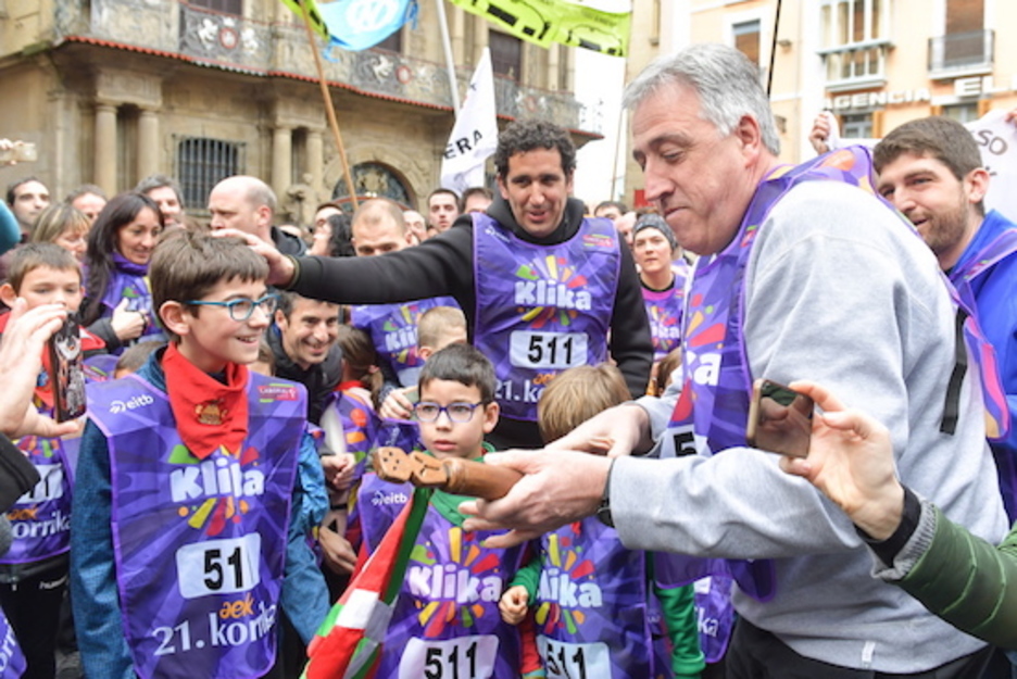 Joseba Asironek parte hartu du Korrikan. (Idoia ZABALETA/FOKU)