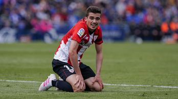 Iñigo Córdoba fue de nuevo titular y tuvo la mejor ocasión del Athletic. (LOF)