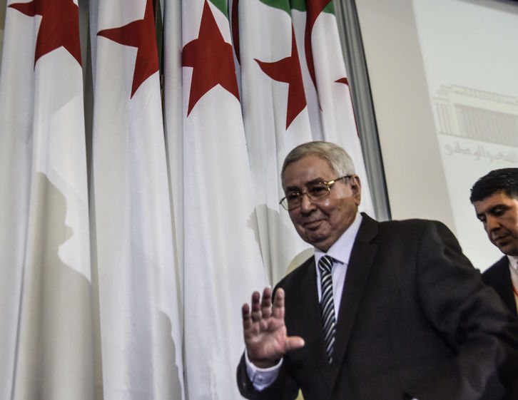 Abdelkader Bensalah, jefe de Estado interino de Argelia. (Ryad KRAMDI / AFP)